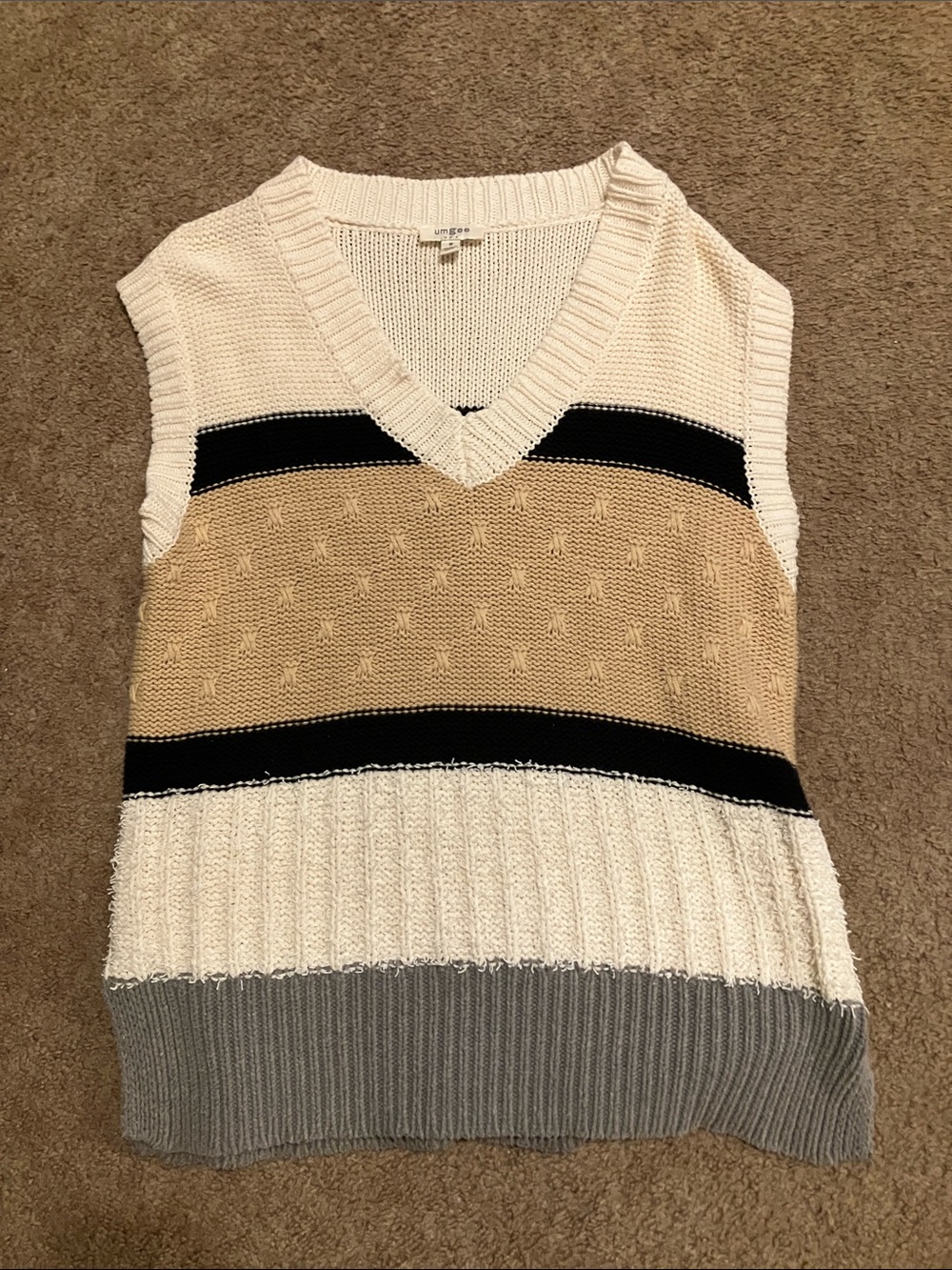 Soft striped vest